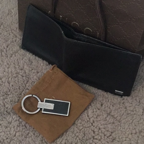 Authentic Gucci Mens Wallet & Gucci Crocodile Leather Key Chain Set - Picture 7 of 16